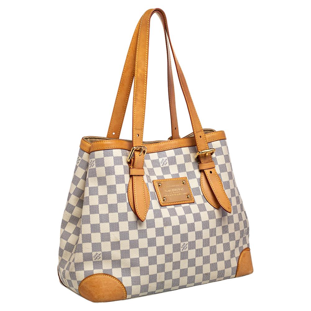 louis vuitton damier azur hampstead mm