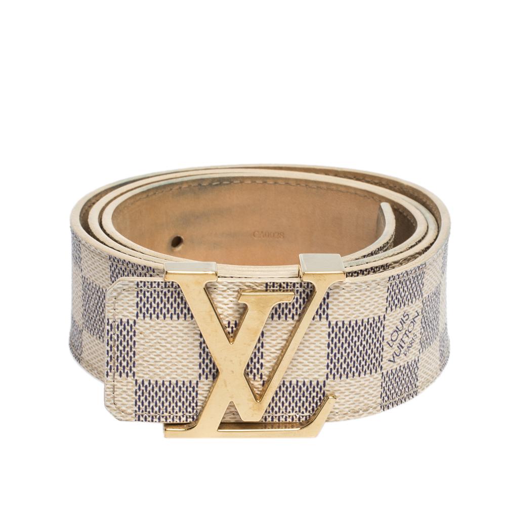 Louis Vuitton Belt Initiales Damier Azur - For Sale on 1stDibs