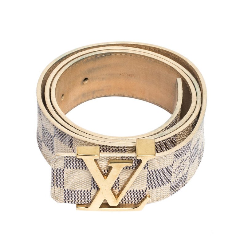 Louis Vuitton Belt Initiales Damier Azur Blue/White  Louis vuitton belt,  Mens accessories necklace, Mens accessories bracelet