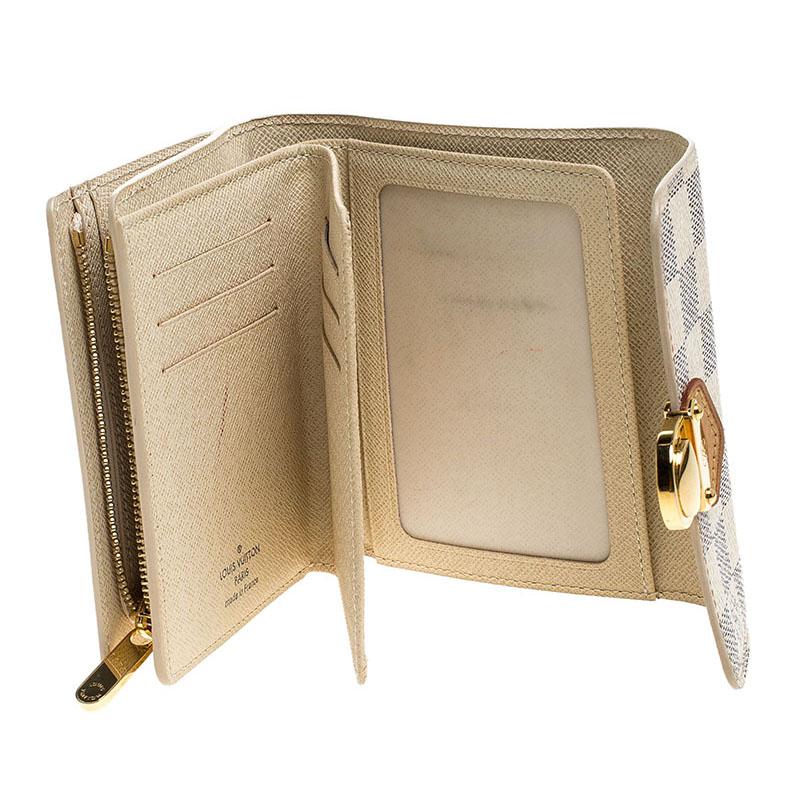 Louis Vuitton Damier Azur Canvas Joey Compact Wallet 2