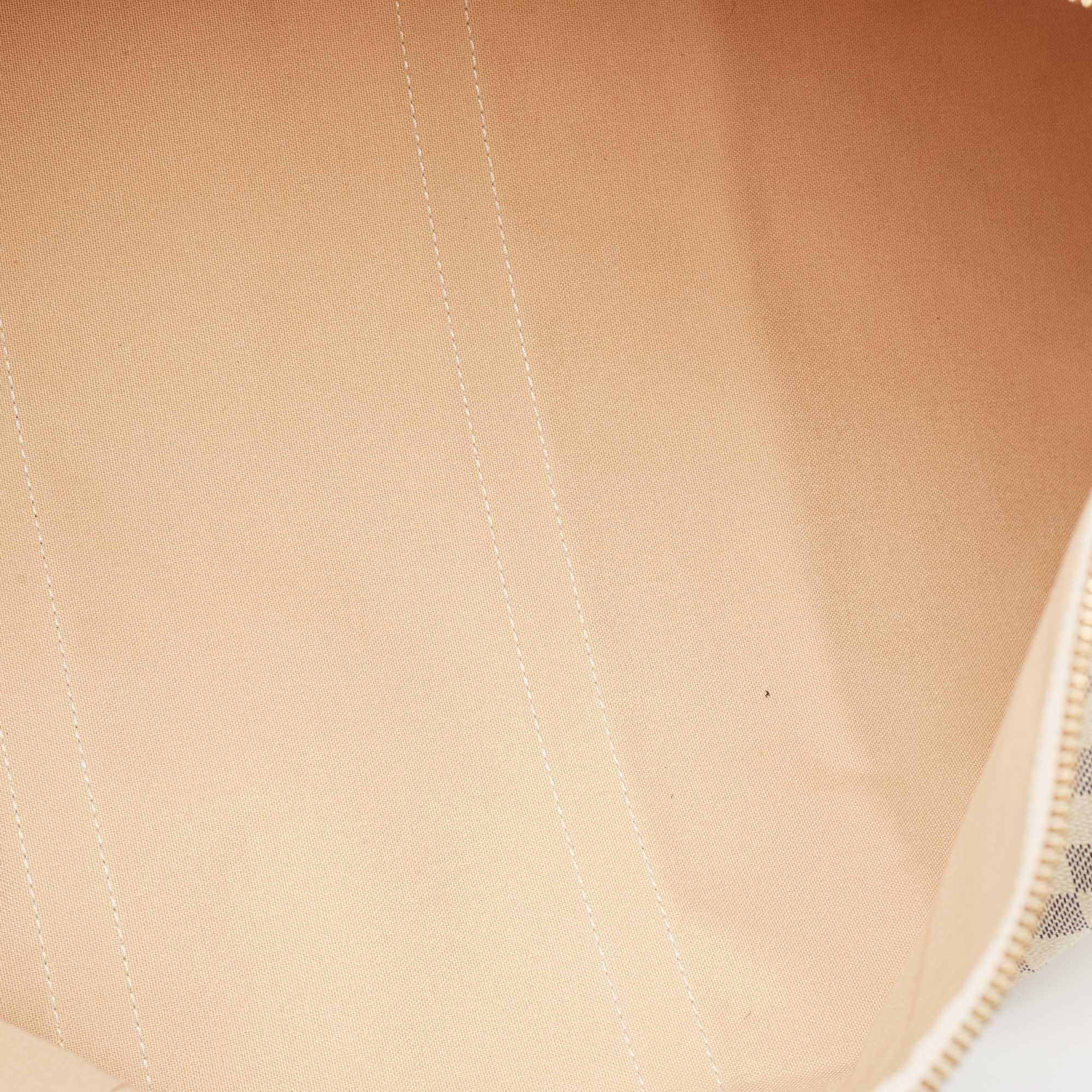 Louis Vuitton Damier Azur Canvas Keepall Bandouliere 55 Tasche aus Segeltuch im Angebot 3