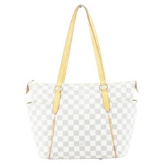 Louis Vuitton Damier Azur Canvas Leather Totally PM Tote Bag
