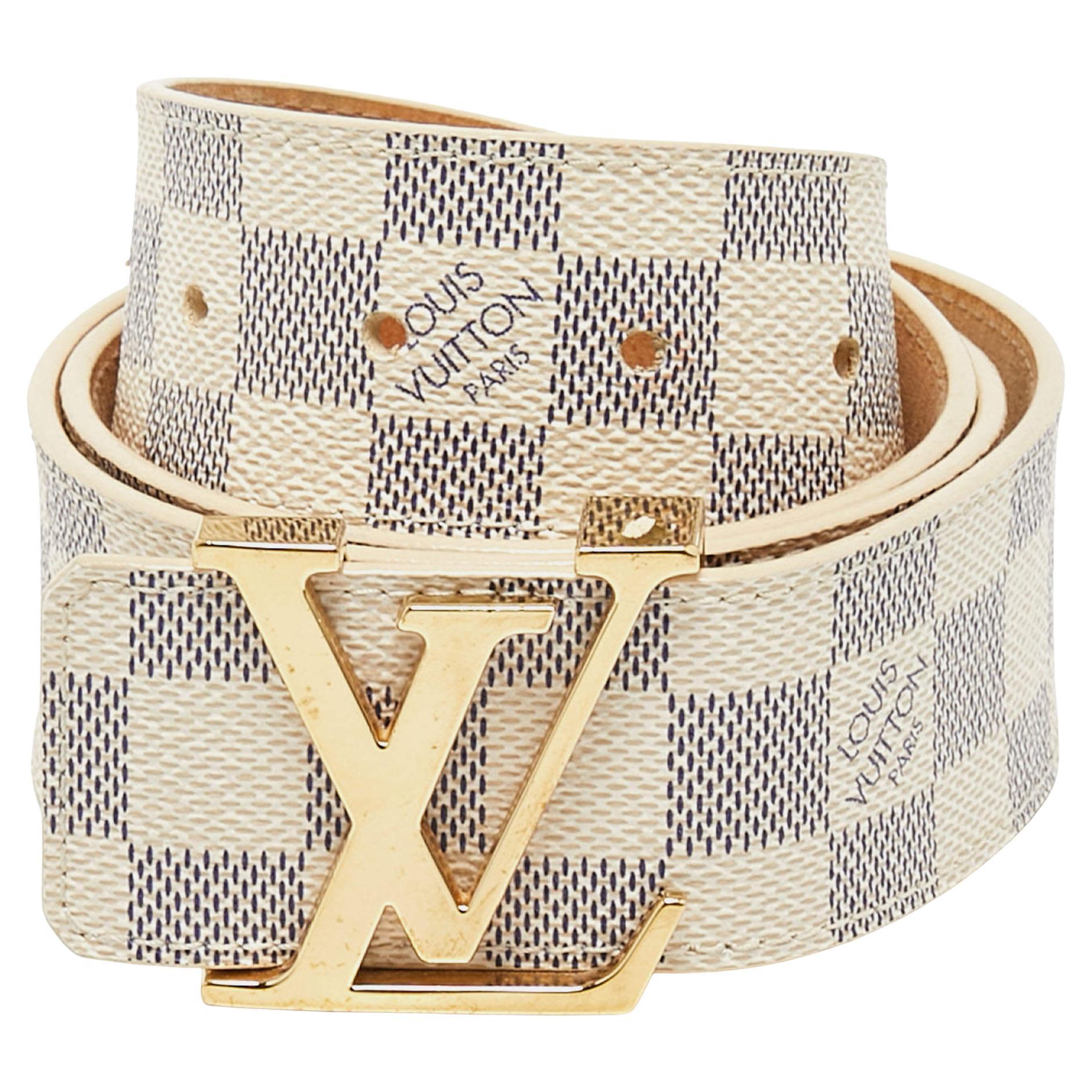 Buy Louis Vuitton Damier Ebene Canvas LV Initiales 40mm Belt (85 cm) at