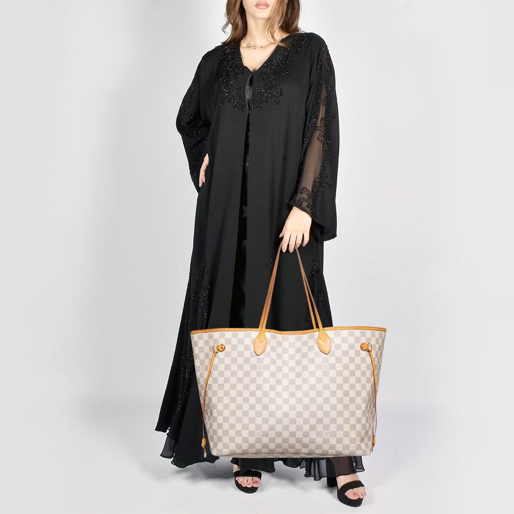 Louis Vuitton Damier Azur Canvas Neverfull GM Bag In Fair Condition In Dubai, Al Qouz 2