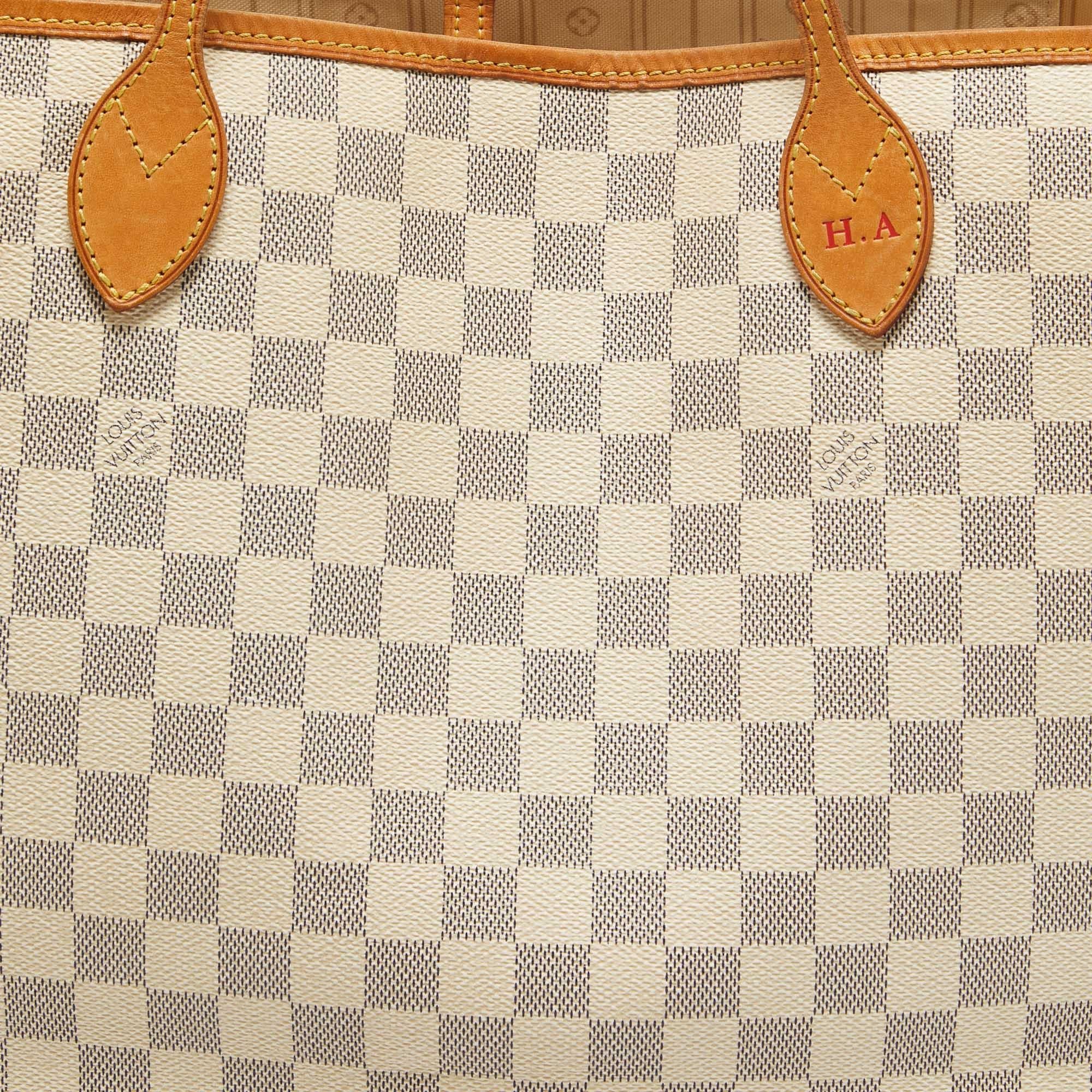 Louis Vuitton Damier Azur Canvas Neverfull GM Bag In Fair Condition In Dubai, Al Qouz 2