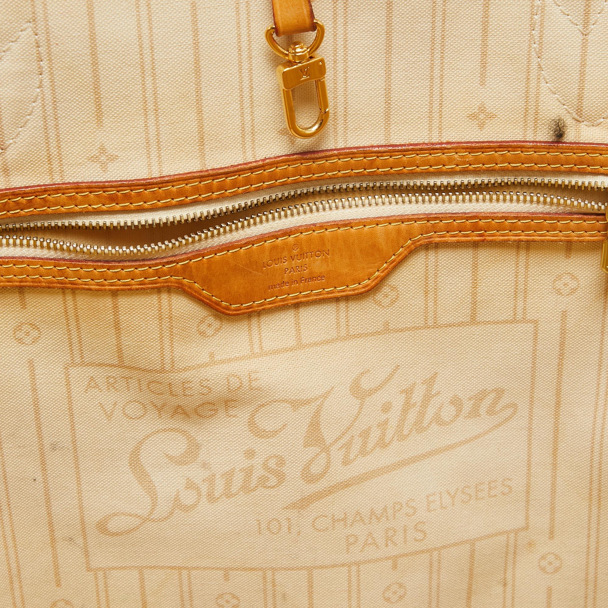 Women's Louis Vuitton Damier Azur Canvas Neverfull GM Bag