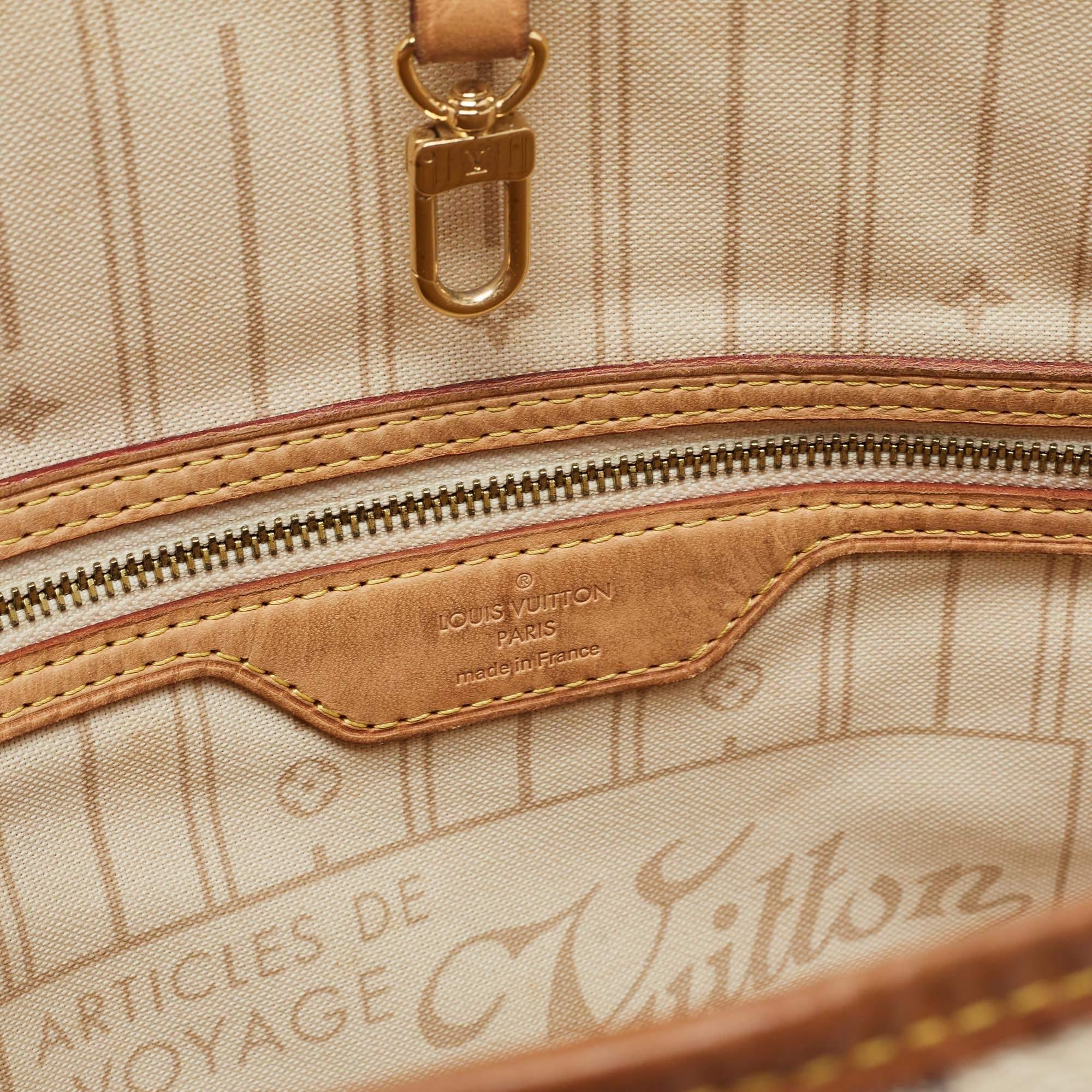 Louis Vuitton Damier Azur Canvas Neverfull MM Bag For Sale 6