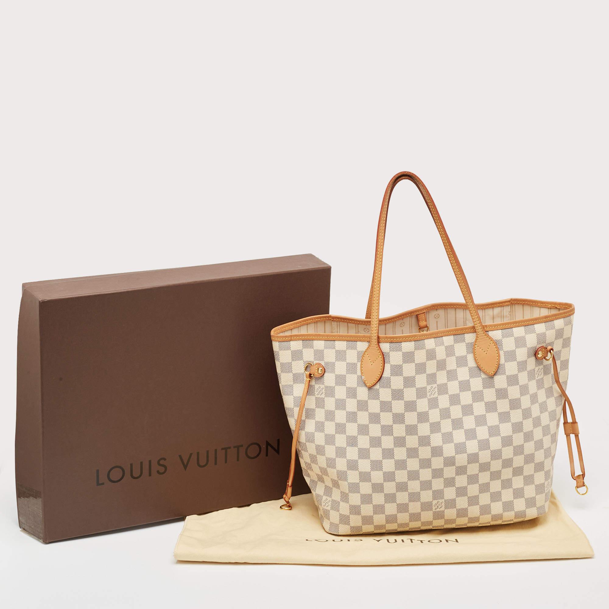 Louis Vuitton Damier Azur Canvas Neverfull MM Bag 9