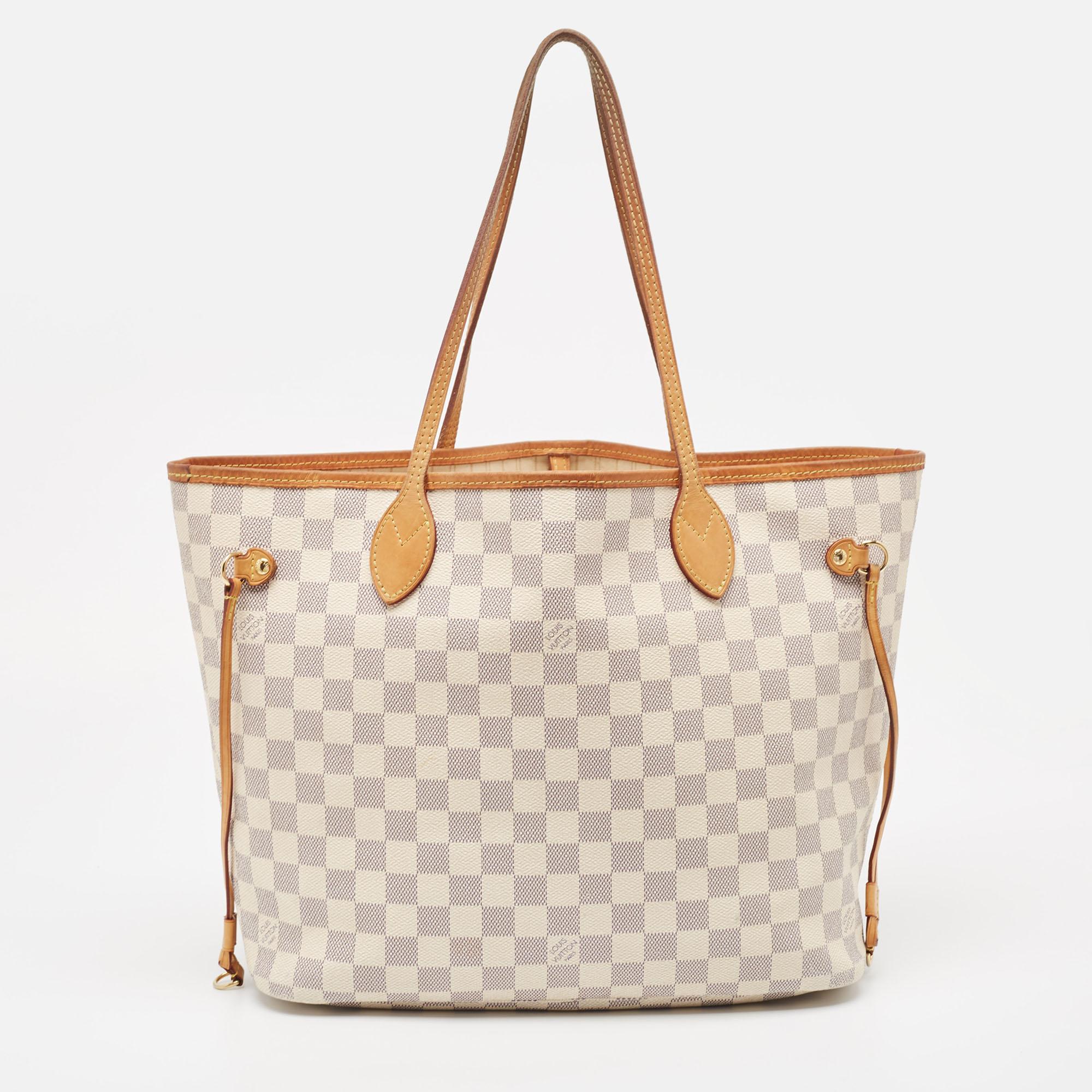 Louis Vuitton Damier Azur Canvas Neverfull MM Bag 11