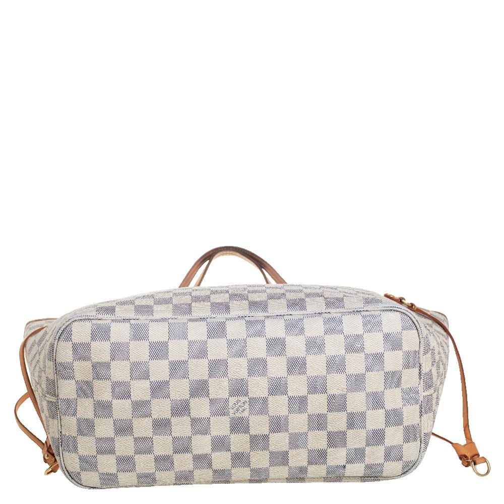 louis vuitton neverfull mm with damier azur canvas