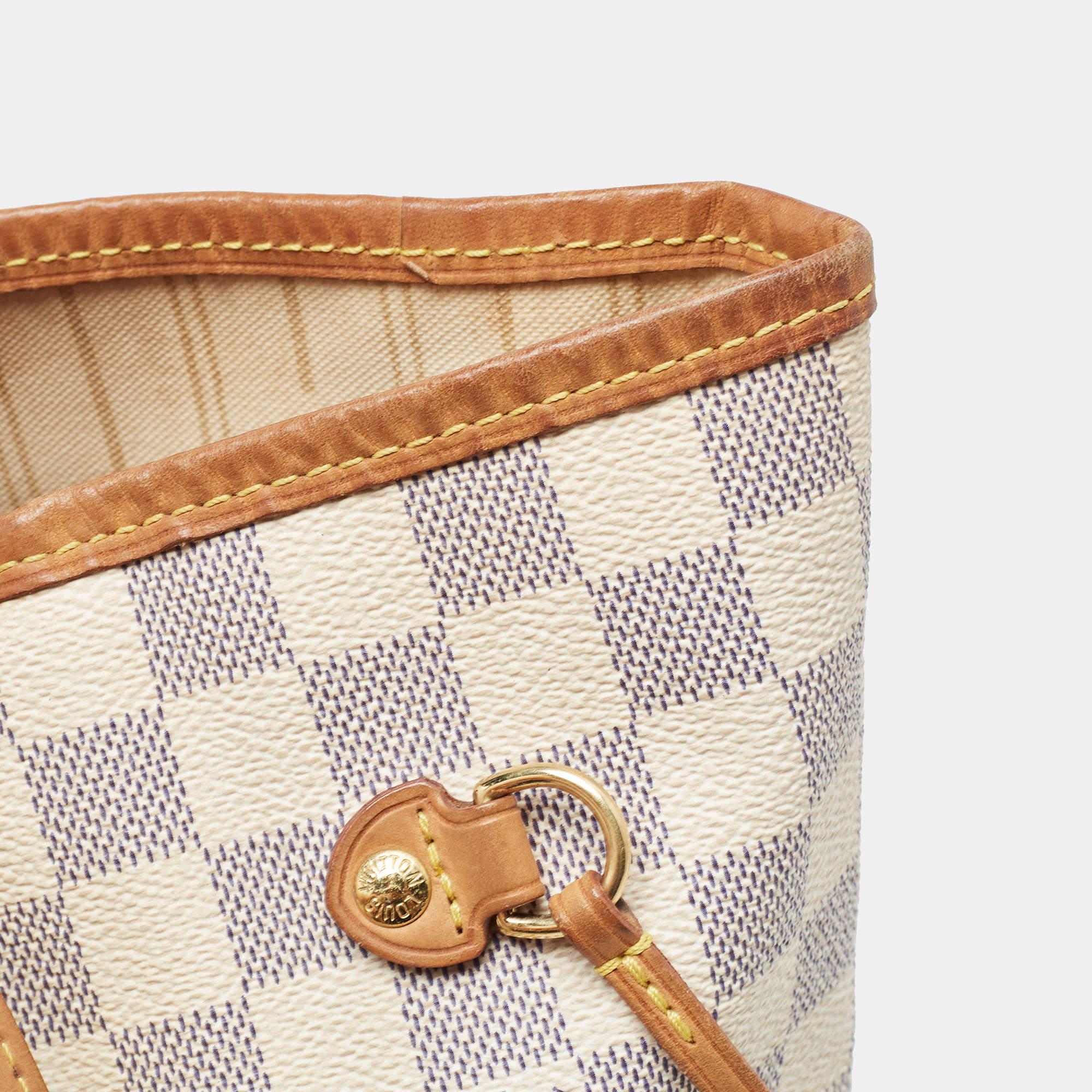 Louis Vuitton Damier Azur Canvas Neverfull MM Bag For Sale 4