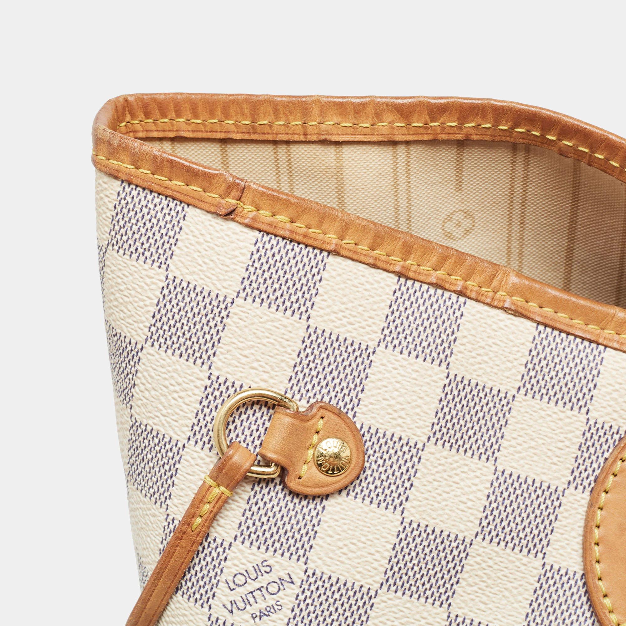 Louis Vuitton Damier Azur Canvas Neverfull MM Bag For Sale 5