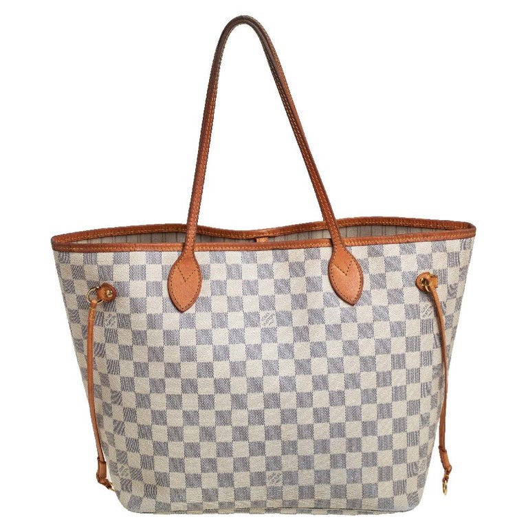 Louis Vuitton Damier Azur Canvas Braided Neverfull MM For Sale at 1stDibs