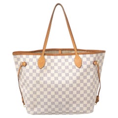 Louis Vuitton Damier Azur Neverfull MM Tasche aus Segeltuch