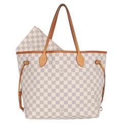 LOUIS VUITTON Damier Azur Canvas Neverfull MM Tote