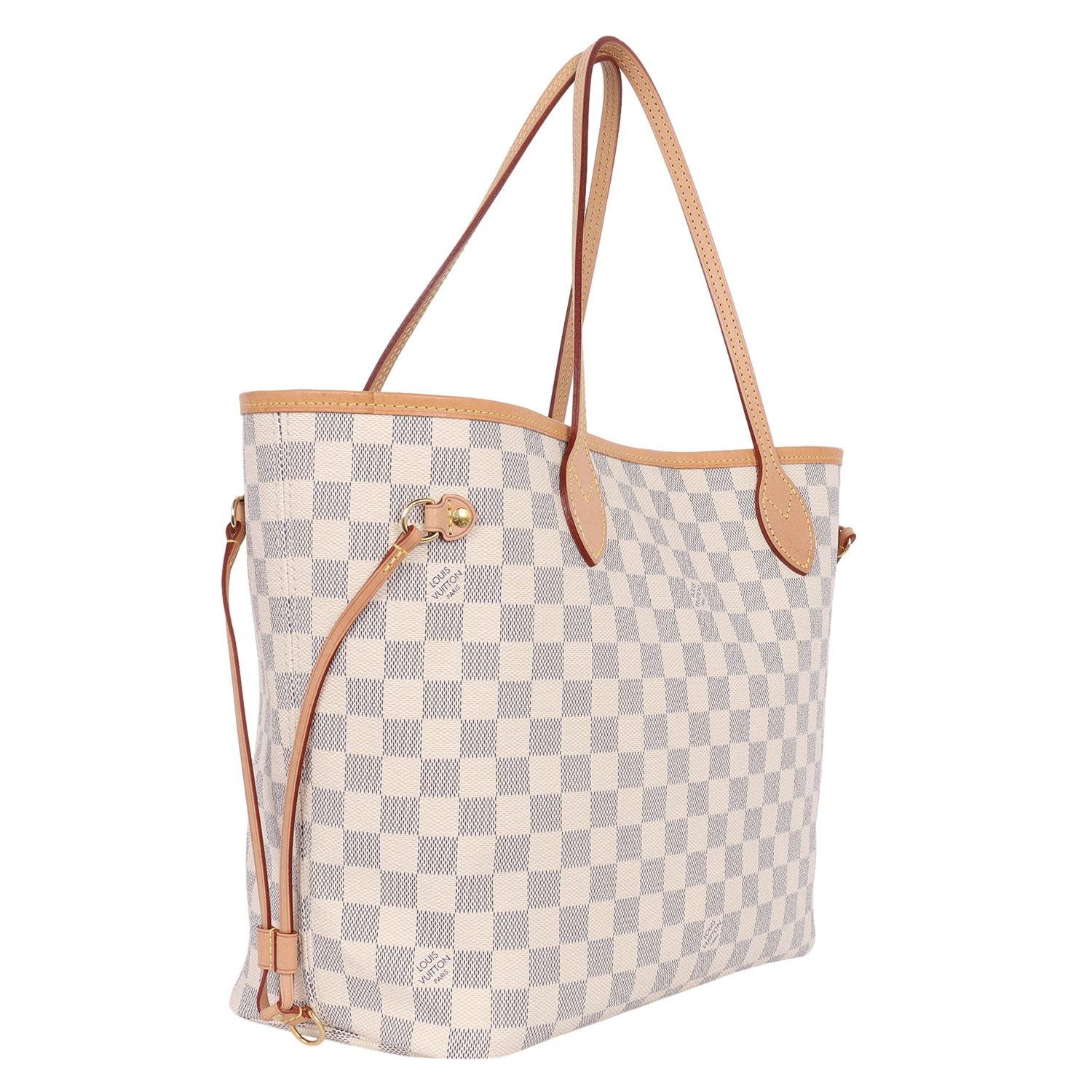 Louis Vuitton Damier Azur Canvas Neverfull MM Tote In Good Condition In Salt Lake Cty, UT