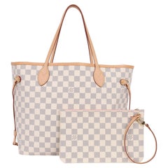 Bolso Neverfull MM Louis Vuitton Damier Azur Canvas