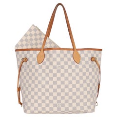 LOUIS VUITTON Damier Azur Canvas Neverfull MM Tote