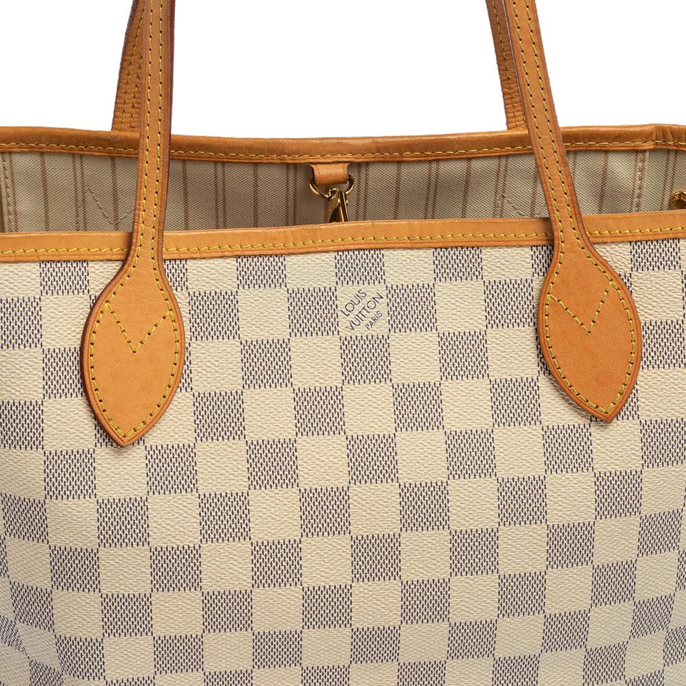 Louis Vuitton Damier Azur Canvas Neverfull PM Bag 8