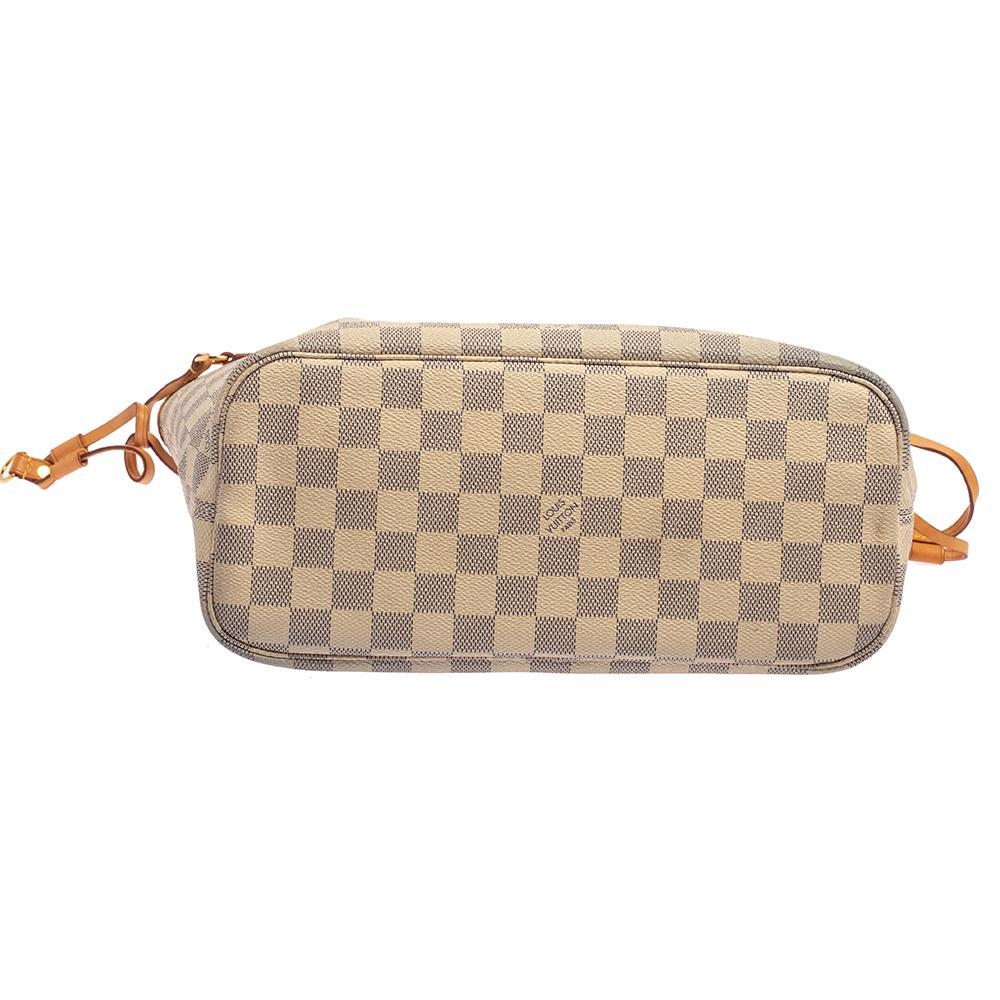 Women's Louis Vuitton Damier Azur Canvas Neverfull PM Bag