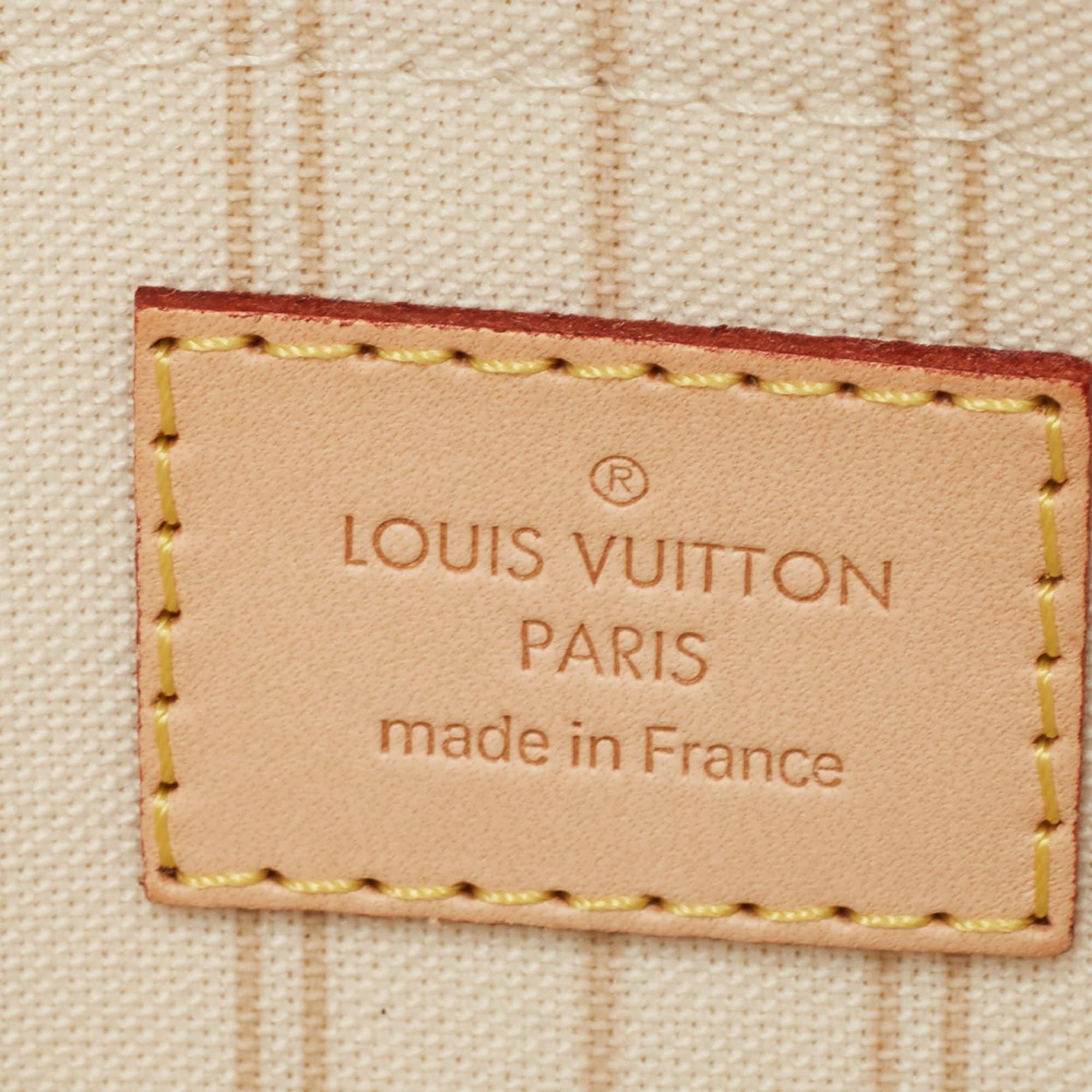Louis Vuitton Damier Azur Canvas Neverfull PM Zipped Pochette In Excellent Condition In Dubai, Al Qouz 2