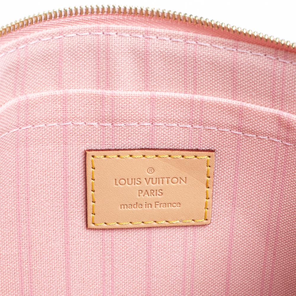 Louis Vuitton Damier Azur Canvas Neverfull Pochette Zippered Clutch 7