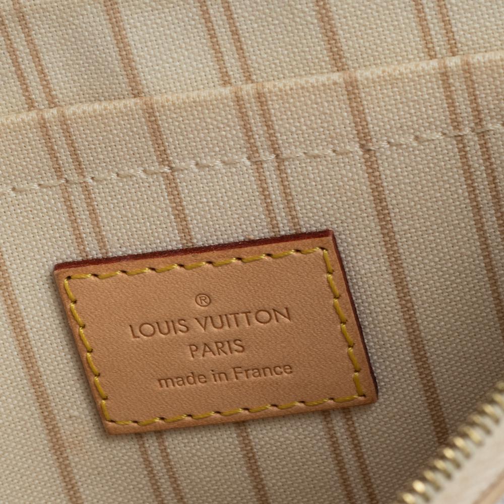 Louis Vuitton Damier Azur Canvas Neverfull Zipped Clutch In Good Condition In Dubai, Al Qouz 2