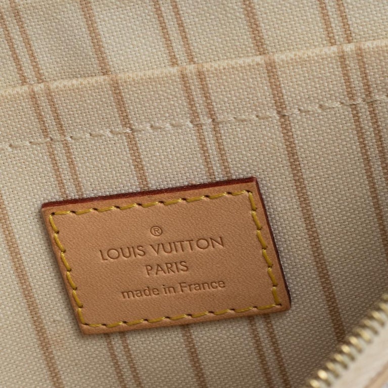 Louis Vuitton Damier Azur Beige Neverfull MM Pochette Clutch - A World Of  Goods For You, LLC