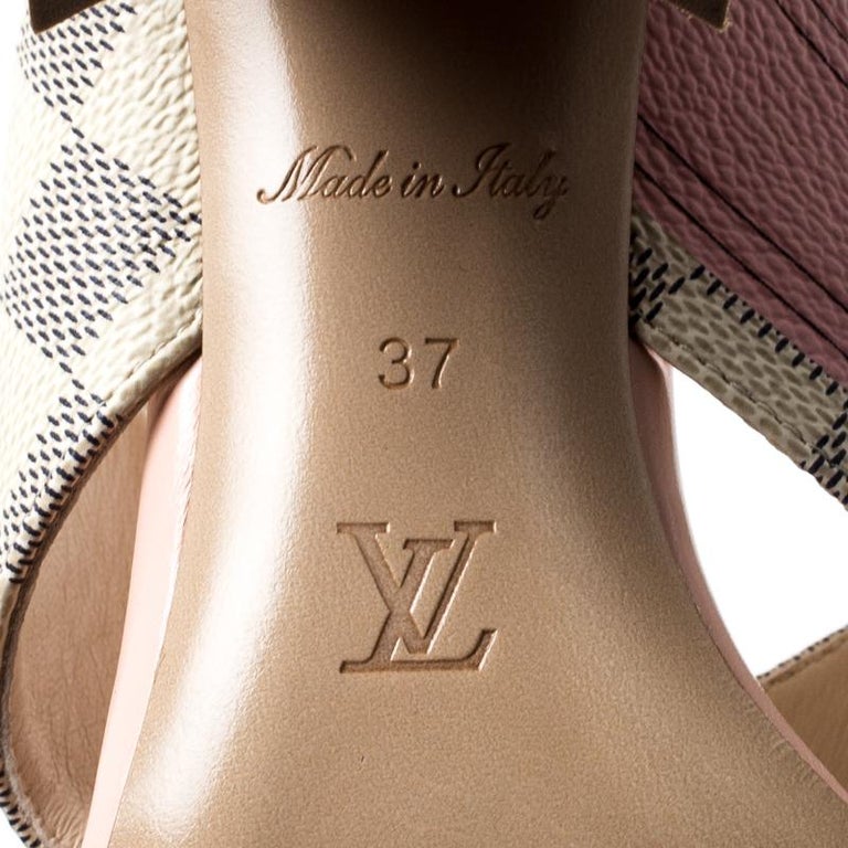 Louis Vuitton Damier Azur Canvas Panorama Slide Mule Sandals Size 37.5 For  Sale at 1stDibs  louis vuitton damier azur sandals, louis vuitton  checkered sandals, louis vuitton damier sandals