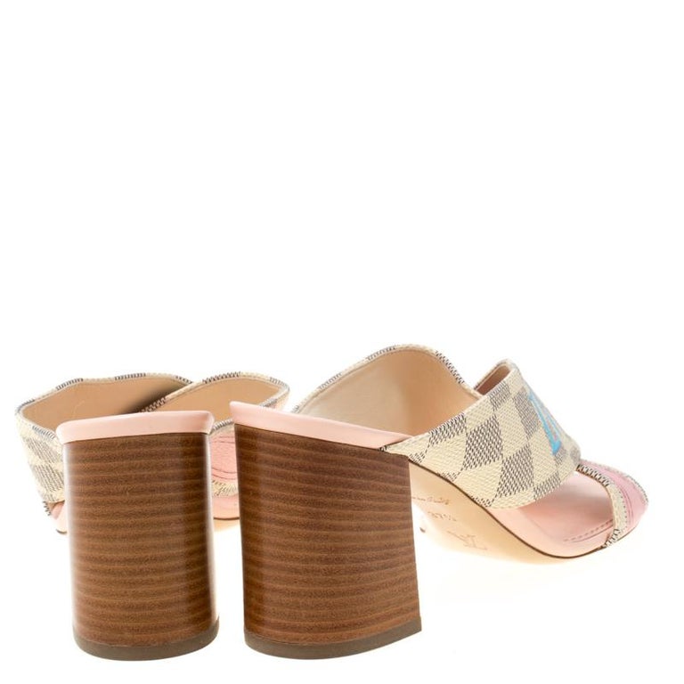 Louis Vuitton Damier Azur Wedge Sandals - Neutrals Sandals, Shoes -  LOU102754