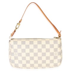 Louis Vuitton Pochette aus Damier Azur-Canvas für Accessoires