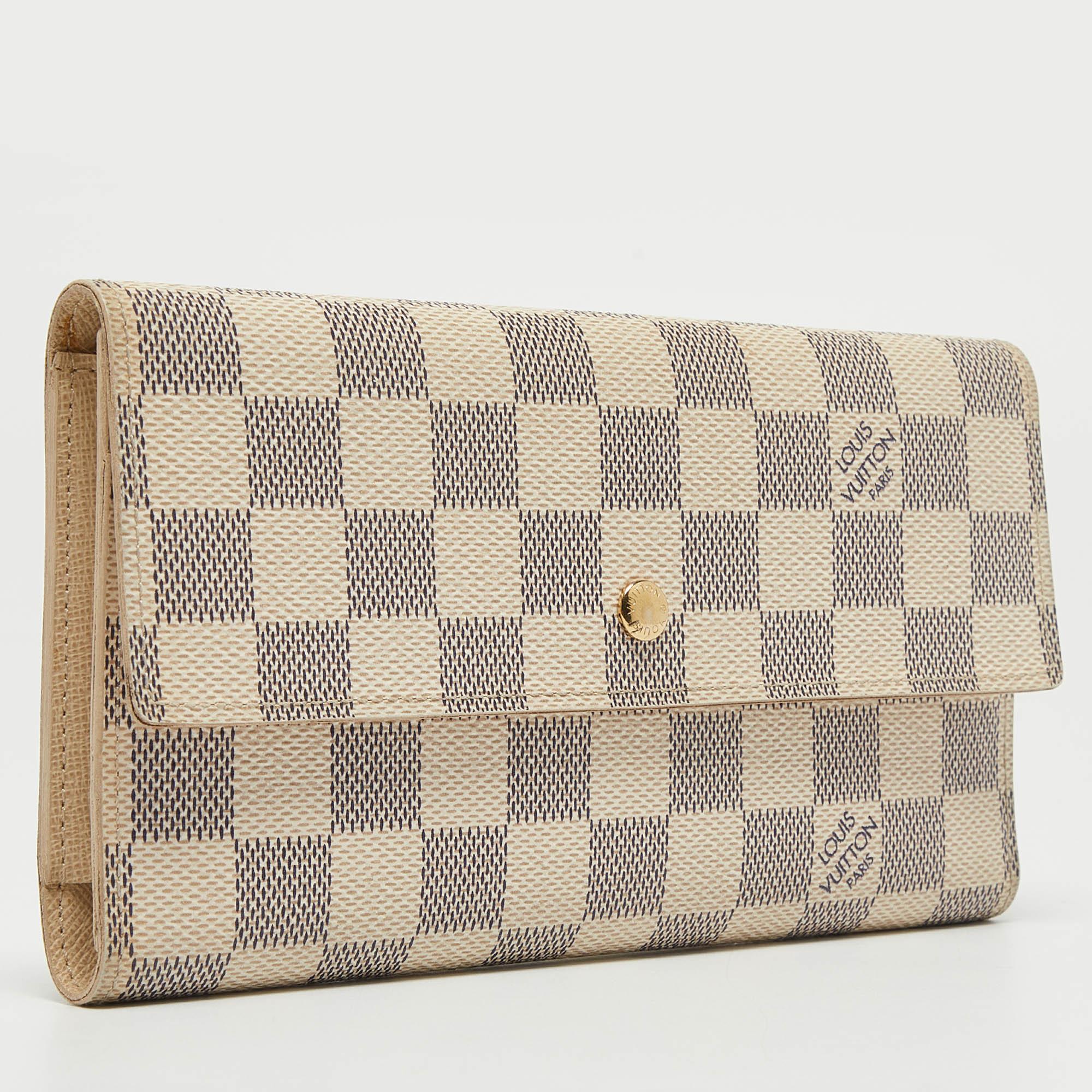 Louis Vuitton Damier Azur Canvas Porte Tresor International Wallet In Good Condition In Dubai, Al Qouz 2