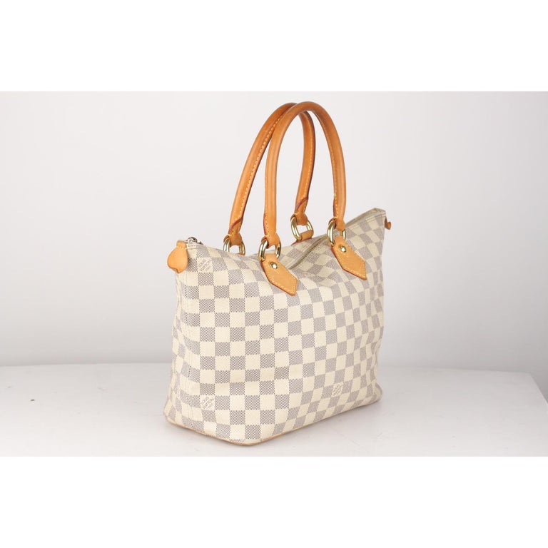 Louis Vuitton Damier Azur Canvas Saleya PM Tote Bag Handbag For