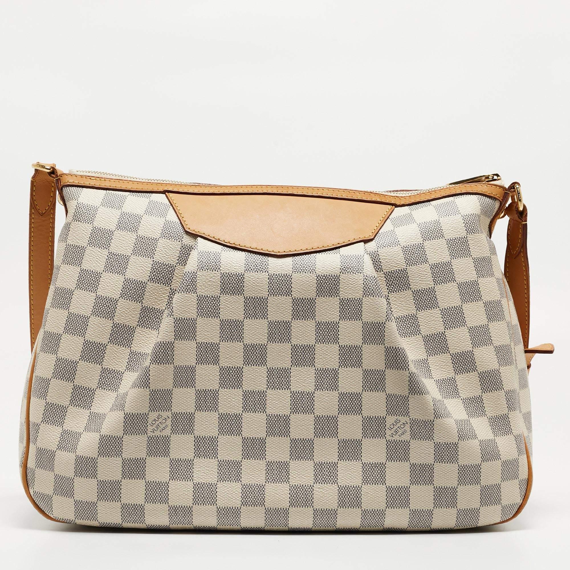 Louis Vuitton Damier Azur Canvas Siracusa MM Bag For Sale 10