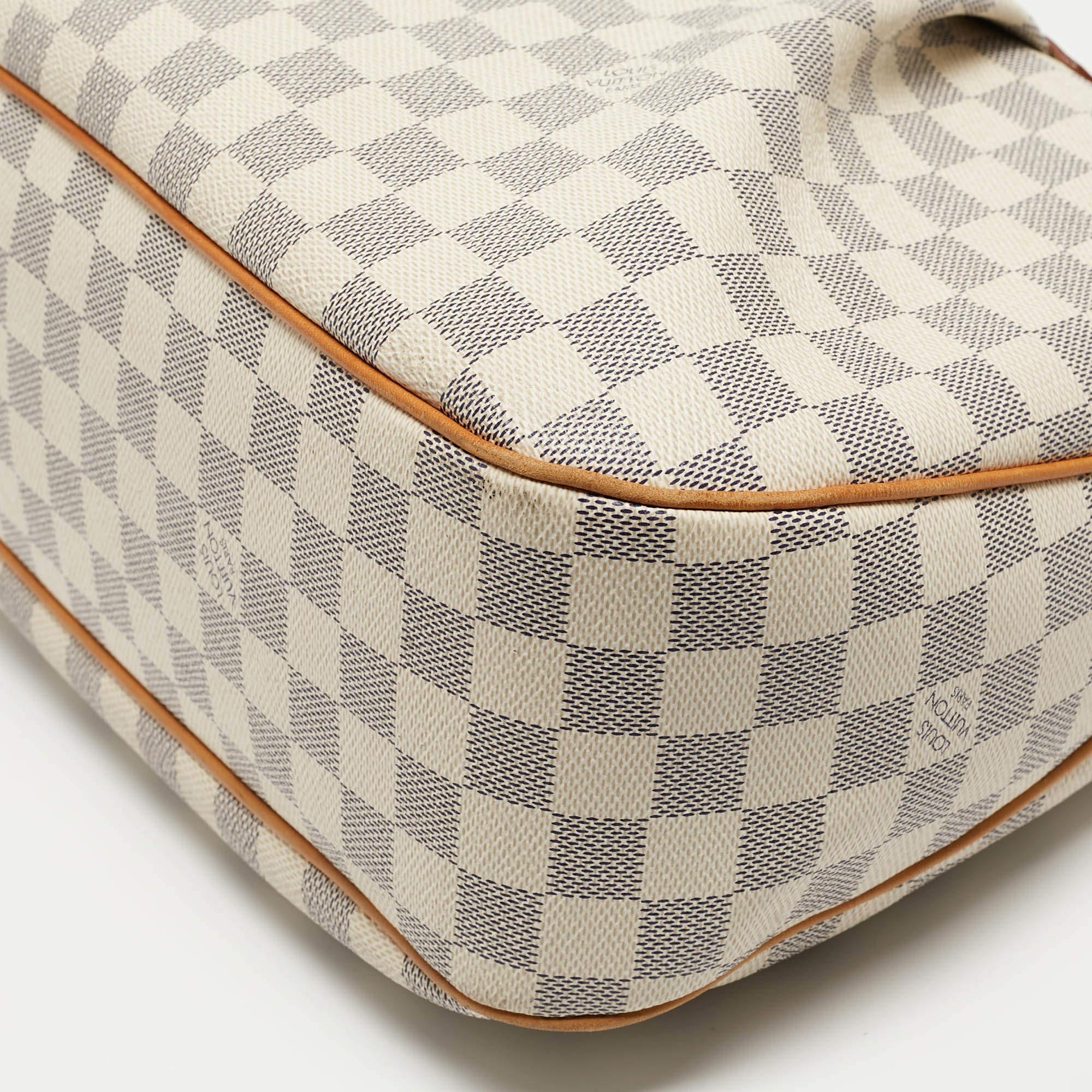 Louis Vuitton Damier Azur Canvas Siracusa MM Bag For Sale 13