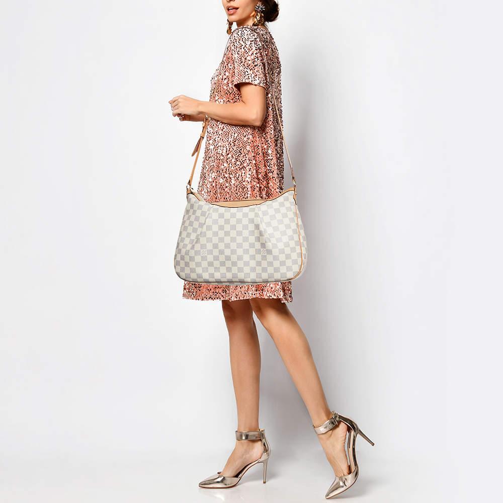 Louis Vuitton Damier Azur Canvas Siracusa MM Bag In Good Condition For Sale In Dubai, Al Qouz 2