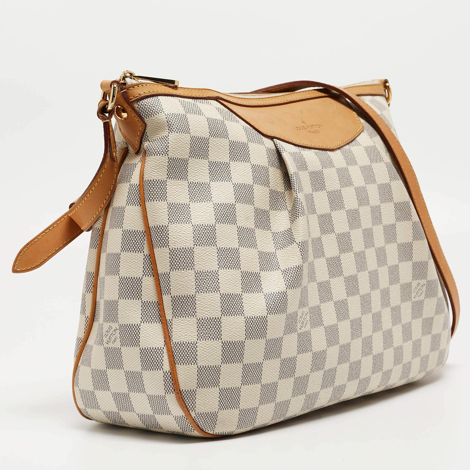Women's Louis Vuitton Damier Azur Canvas Siracusa MM Bag For Sale