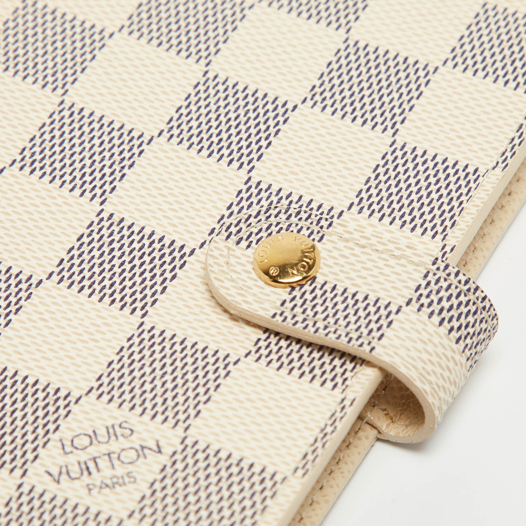 Louis Vuitton Damier Azur Canvas Small Ring Agenda Cover 1