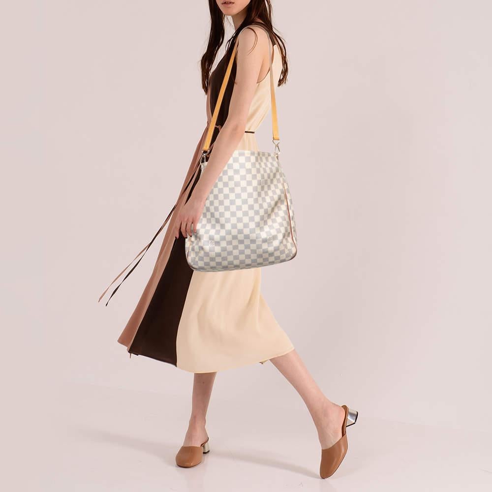 Louis Vuitton Damier Azur Canvas Soffi Bag In Good Condition In Dubai, Al Qouz 2