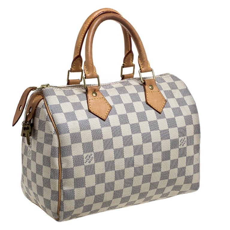 Louis Vuitton Damier Azur Canvas Speedy 25 Bag For Sale at 1stdibs