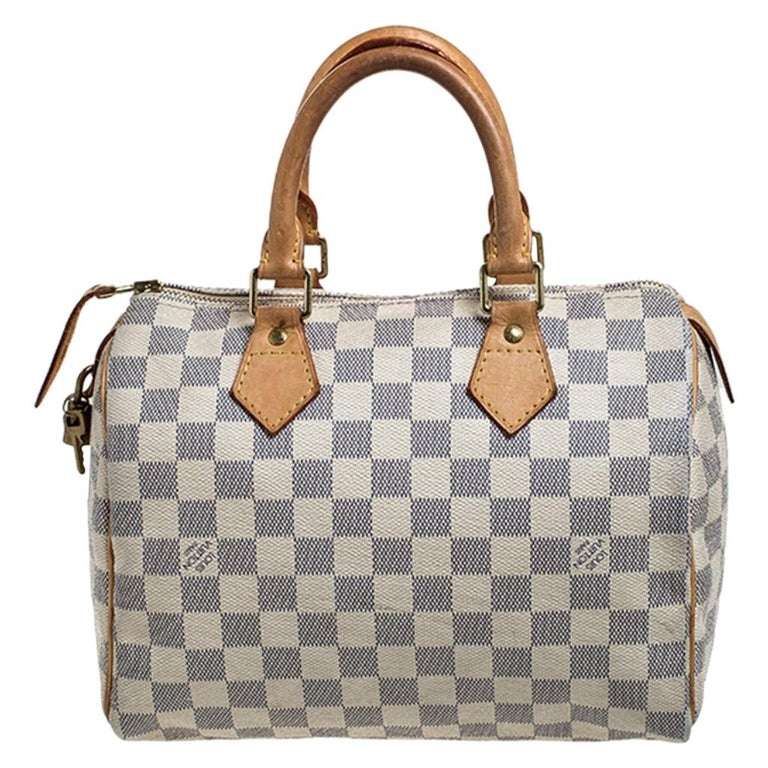 Louis Vuitton Damier Azur Canvas Speedy 25 Bag For Sale at 1stdibs