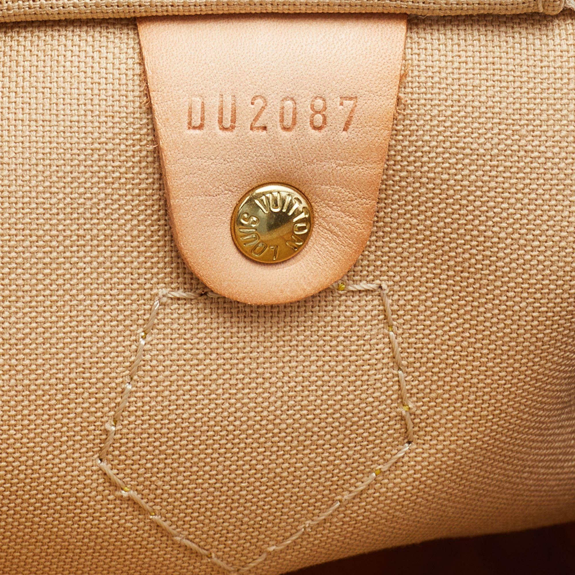 Louis Vuitton Damier Azur Canvas Speedy 30 Bag For Sale 6