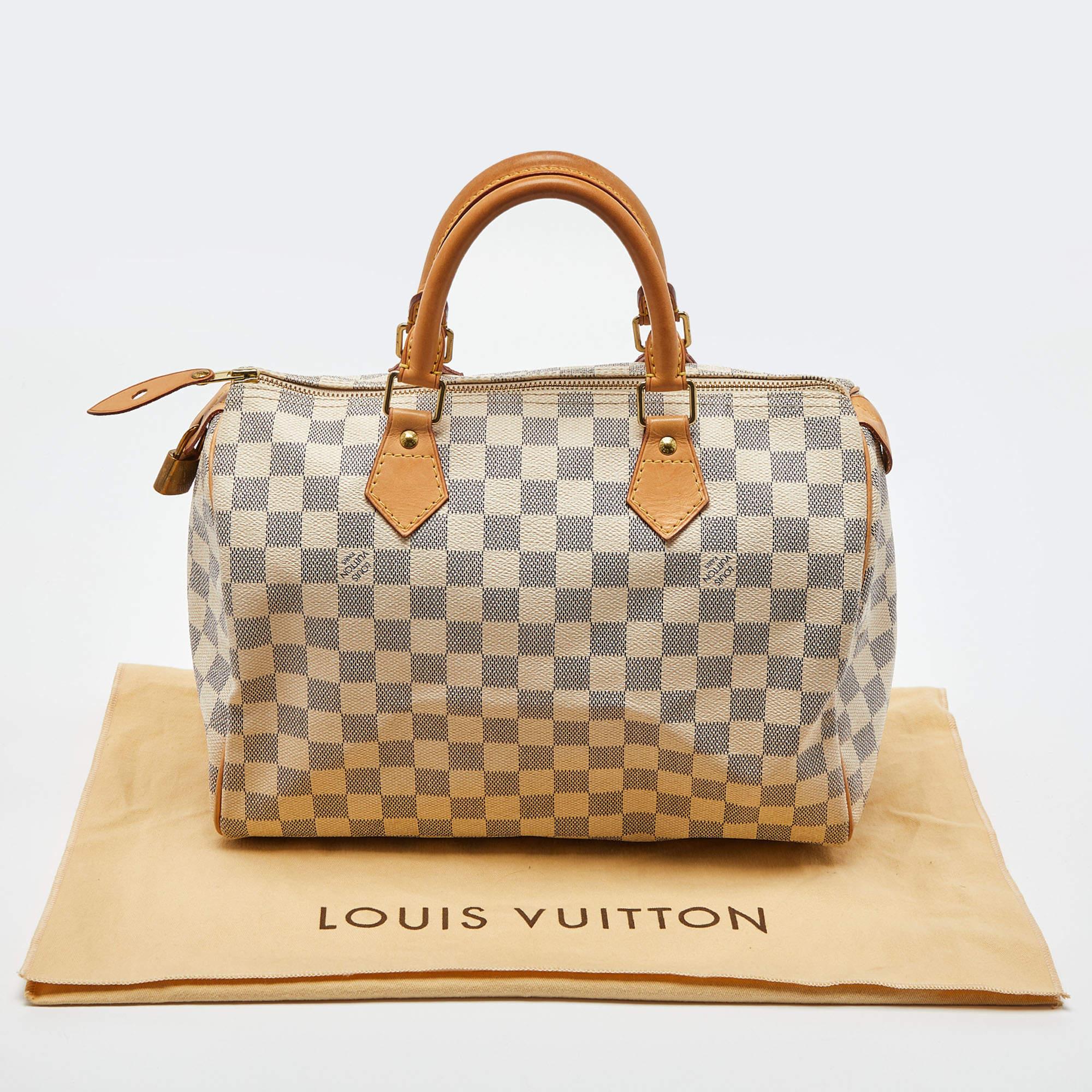 Damier Azur Speedy 30 Tasche aus Segeltuch von Louis Vuitton 4