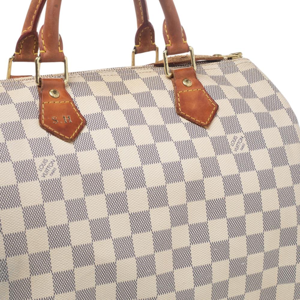 Louis Vuitton Damier Azur Canvas Speedy 30 Bag 6