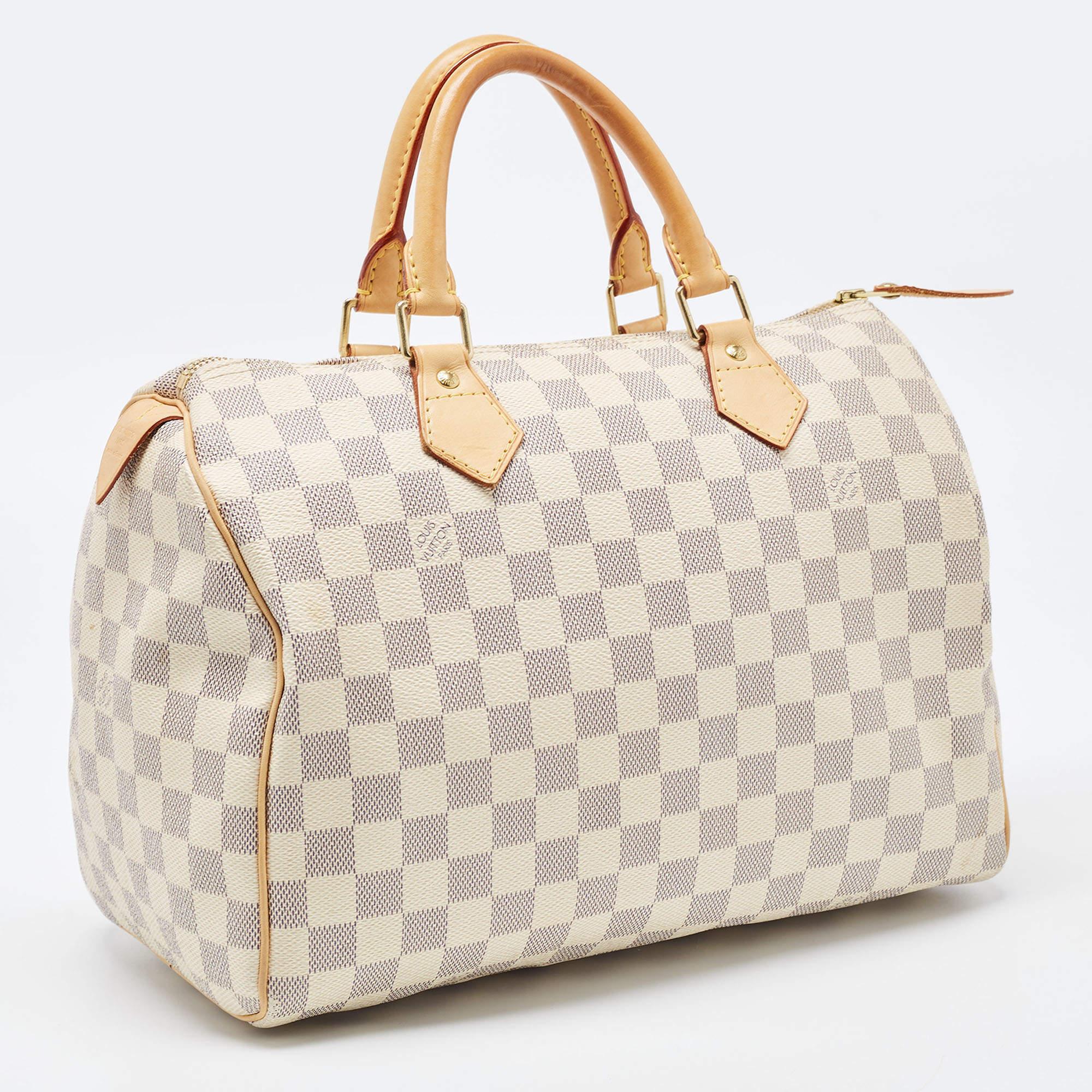 Women's Louis Vuitton Damier Azur Canvas Speedy 30 Bag