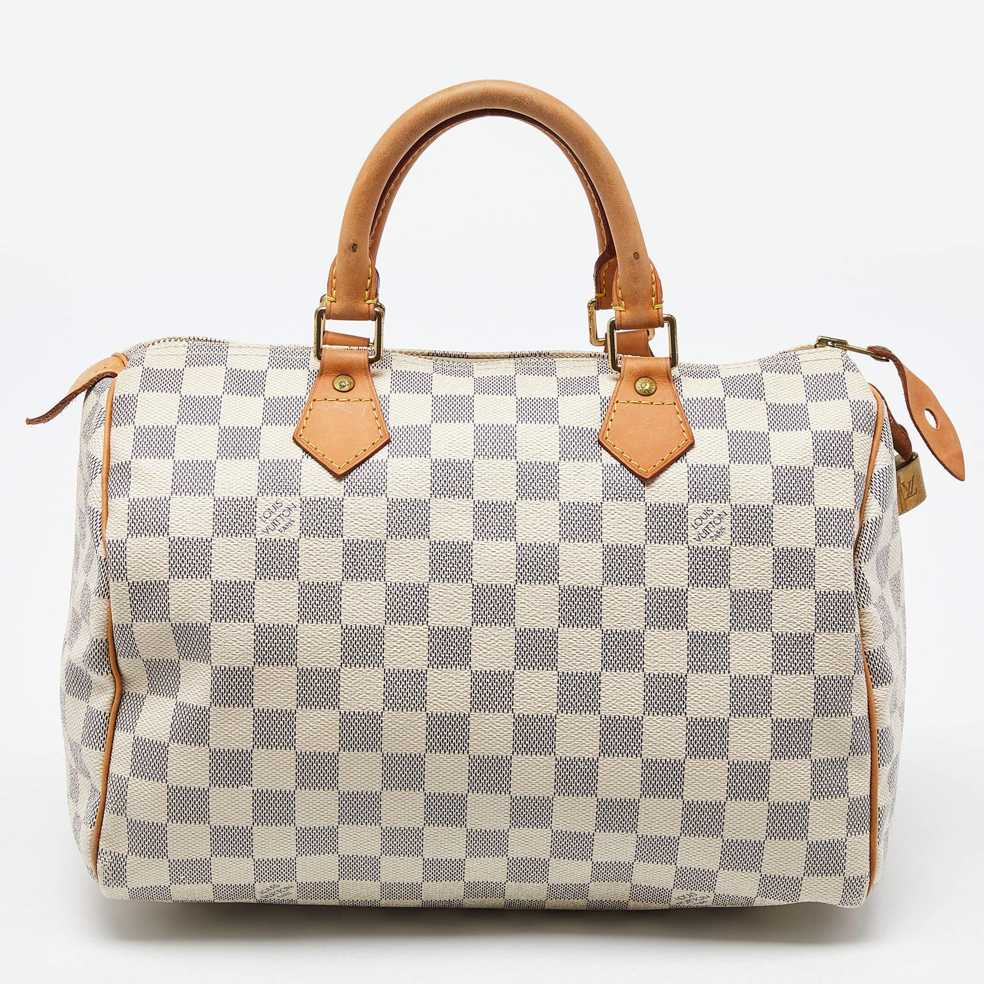 Louis Vuitton Damier Azur Canvas Speedy 30 Bag For Sale 1