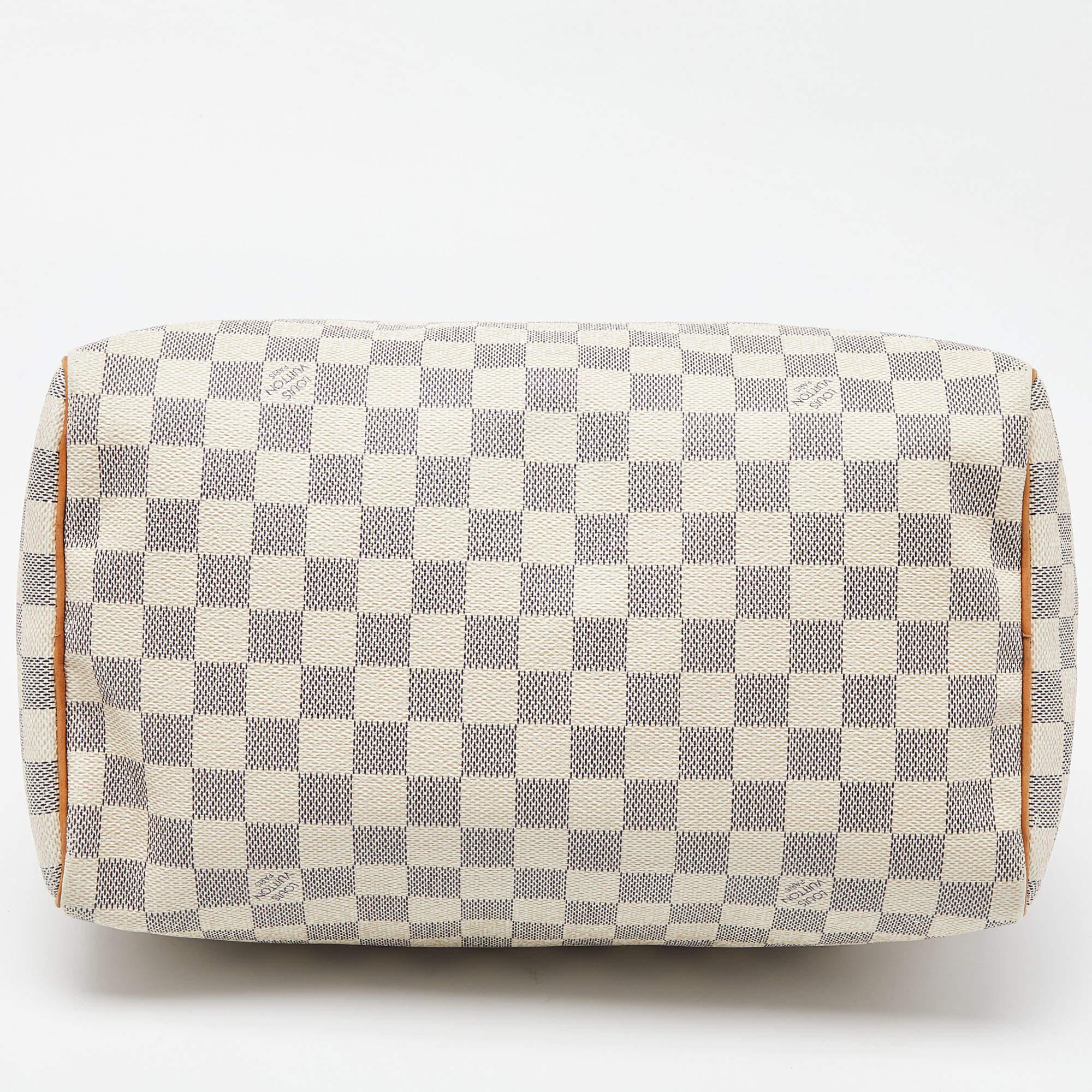 Louis Vuitton Damier Azur Canvas Speedy 30 Bag For Sale 3