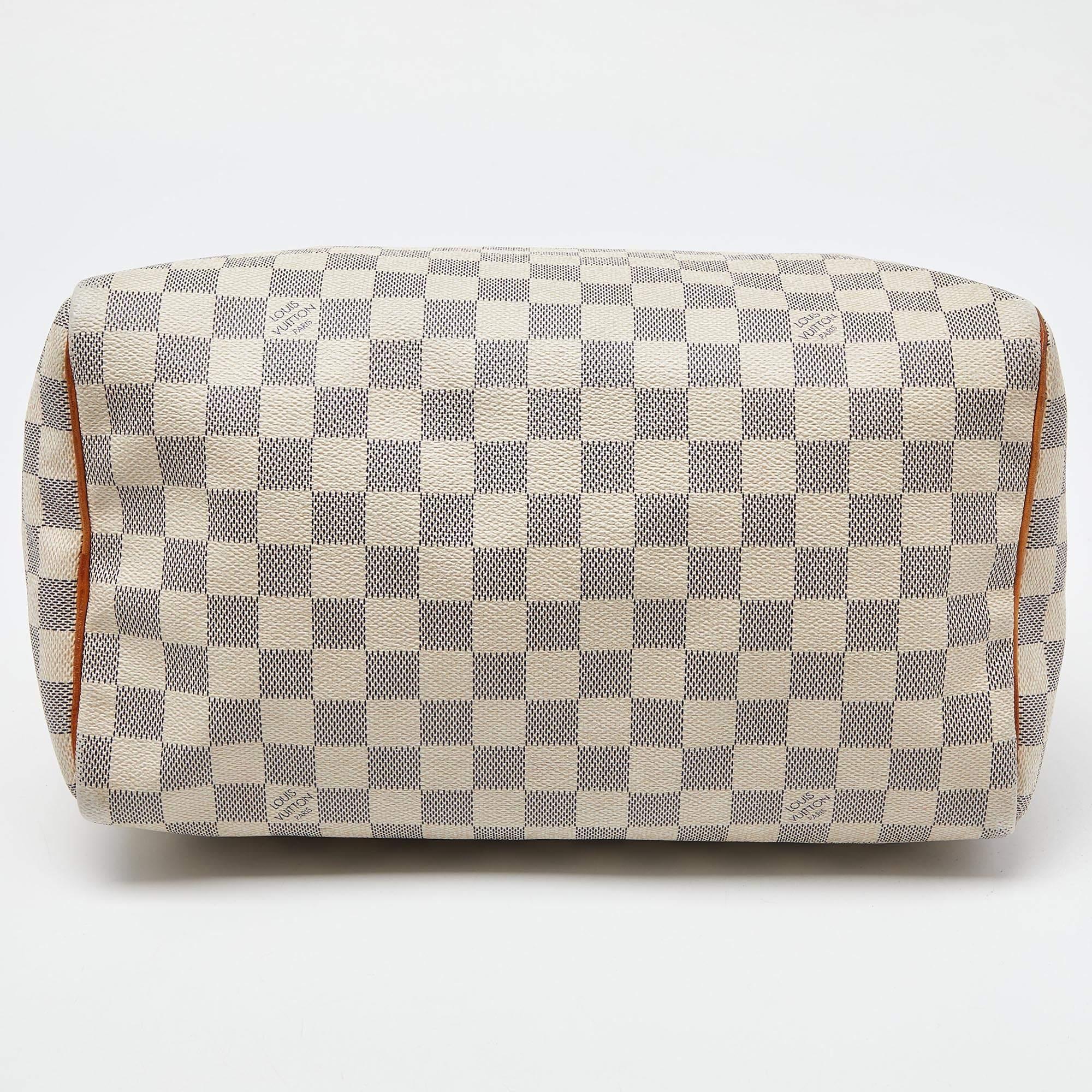 Louis Vuitton Damier Azur Canvas Speedy 30 Bag For Sale 3
