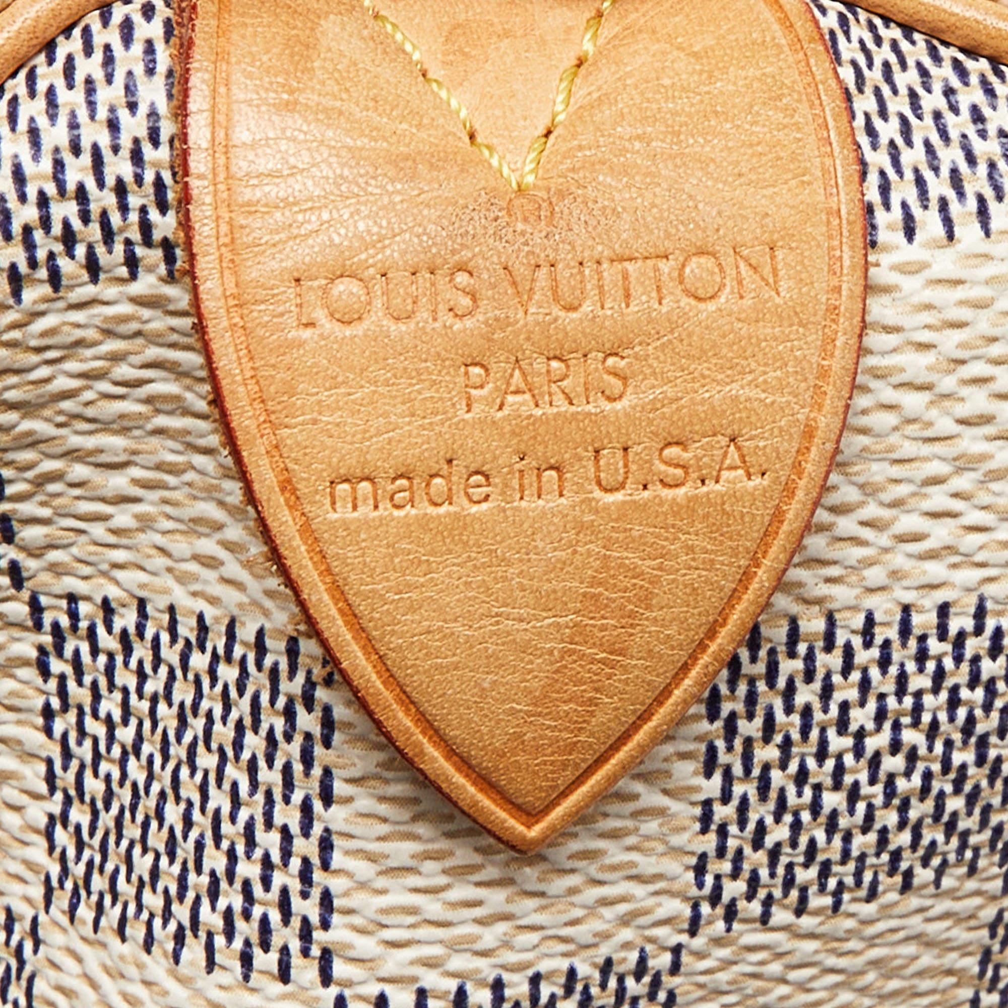 Damier Azur Speedy 30 Tasche aus Segeltuch von Louis Vuitton 3