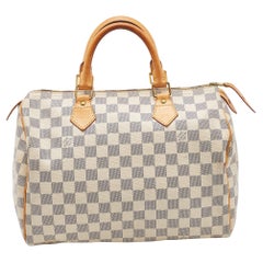 Damier Azur Speedy 30 Tasche aus Segeltuch von Louis Vuitton